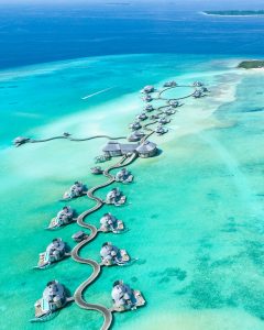 Galapagos Islands Aerial Photography of Island With Cottages Surrounded With Water